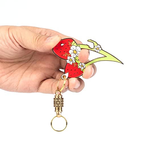 Malterzer Keychains Carabiners Detachable Key Ring Quick Release Keychain Brass Key Chains (Strawberry Artifact Combination Set 1) #TOP2