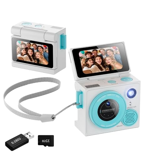 Appareil photo double objectif avec carte 32 Go pour vlog voyage