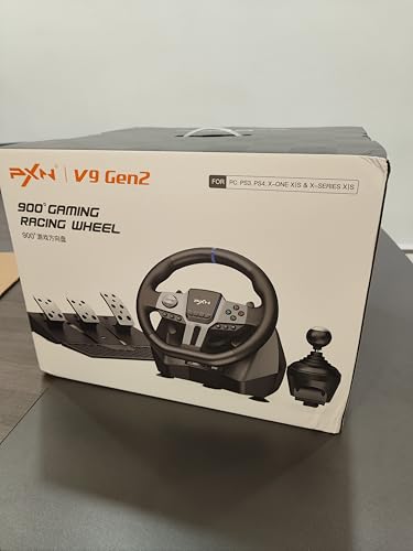 Image of PXN V9 Gen2 Racing Wheel - Steering Wheel Driving Wheel 270 / 900 Degree Vibration Gaming Steering Wheel with Shifter and Pedal for PS4,PC,PS3,Xbox Series X|S, Xbox One