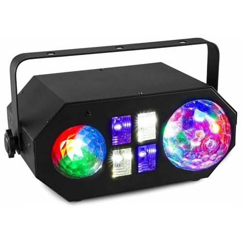 BeamZ LEDWAVE Discolicht Partylicht 5-in-1 LED DJ-Lichteffekt Musikgesteuert mit Fernbedienung, UV Schwarzlicht und Strobo, Jelly Ball, Water Wave, Lichtorgel, DJ Licht Komplett, Partybeleuchtung