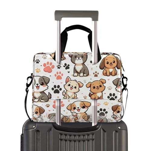 Funda para portátil ALAZA con estampado de huellas de perro miniatura 4