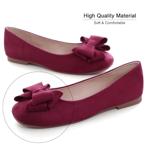 Image of Dear Time Women's Flats Shoes Bowknot Dressy Ballets Loafers Wedding Business Casual Walking Shoes