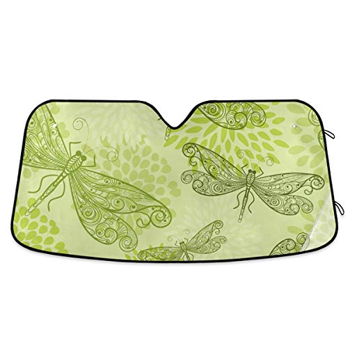 Car Windshield Sun Shade - Dragonfly Sun Visor Protector, Sunshade To Keep Your Vehicle Cool And Damage Free, Easy To Use, Fits Windshields of Most Sizes(70)