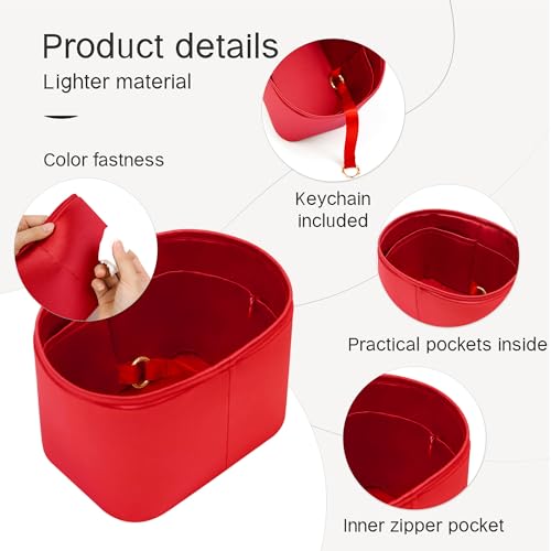 Image of Fits for Picotin Bag Insert Organizer For Hermes(18,RougeCasaque)