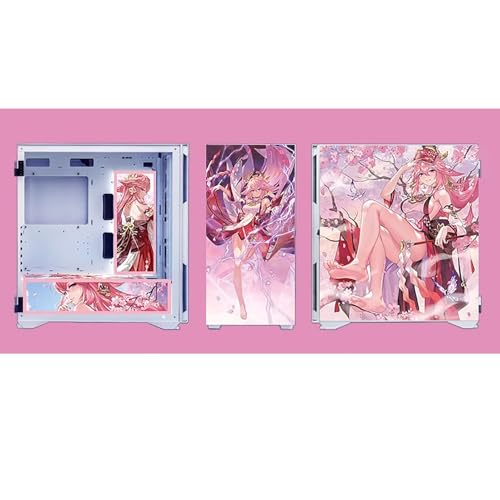 Caja For Juegos, Caja For Juegos De PC De Torre Media E-ATX/ATX/M-ATX/ITX - Puerto USB 3.0 De E/S Frontal - Panel Lateral De Vidrio Con Bisagras - 9 Posiciones De Ventilador - Incluye 3 Tableros De Lu