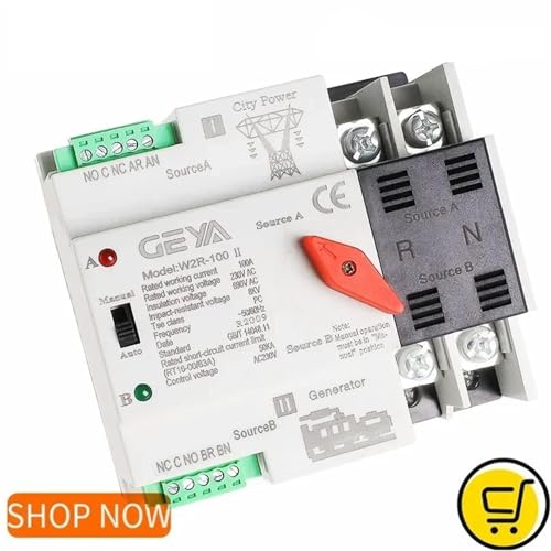 Interrupteur d'alimentation double ATS W2R 2P 63A pour éviter l'arrêt des appareils