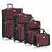 Traveler's Choice Amsterdam 4-Piece Luggage Set, Burgundy