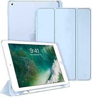 FINTIE Case Compatible with iPad 6th Generation / 5th Generation (9.7-inch, 2018/2017 Model)-Lightweight SlimShell Cover with Frosted Back, Supports Auto Wake/Sleep w/Pencil Holder, Rose Gold