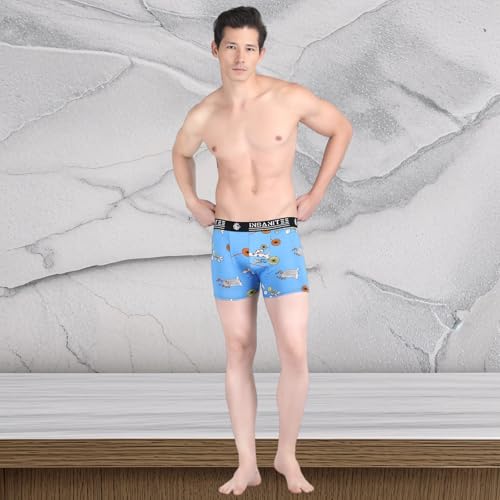 Image of Men's Nylon Stretch Printed Trunk | Ultra-Soft, Breathable Innerwear for Men | Stylish & Supportive Fit