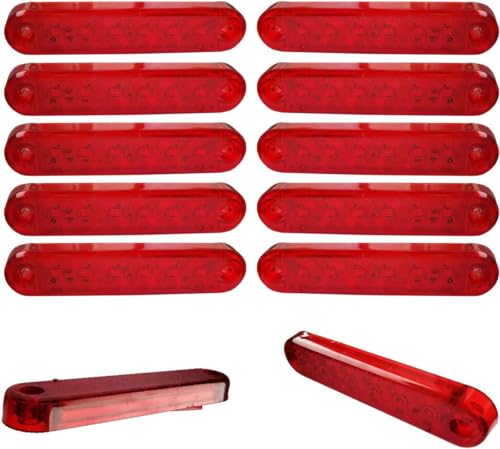 Formplas 10x 6 SMD LED Begrenzungsleuchten Rot 12V 24V Positionsleuchten LKW Anhänger