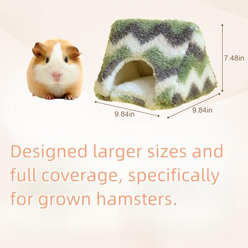 SUPERPAWS Cama grande de 25 x 25 cm de porquinho-da-índia, esconderijo de porquinho-da-índia, laváve
