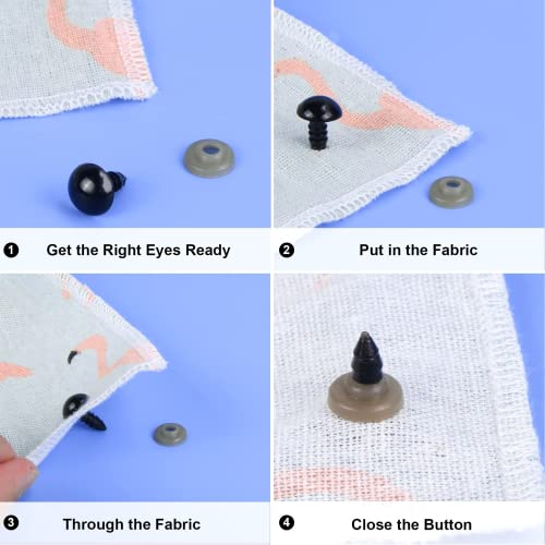 SANNIX 90 pcs10-20 mm Safety Eyes and Safety Noses - Image 3