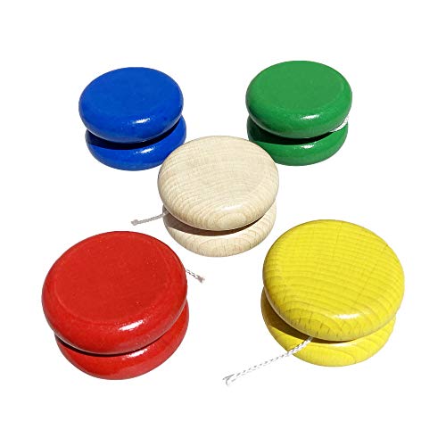 Jojo Set De 5 Jojos En Bois Massif (Fabriqué En Ue) – Petit Cadeau Anniversaire D'Enfant Rstag – 6470