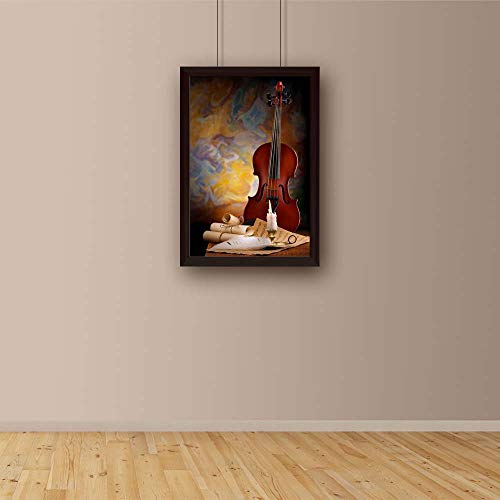 Image of ArtzFolio Antique Music Tabletop Painting Dark Brown Frame 6 x 8.3 inch (15 x 21 cms)