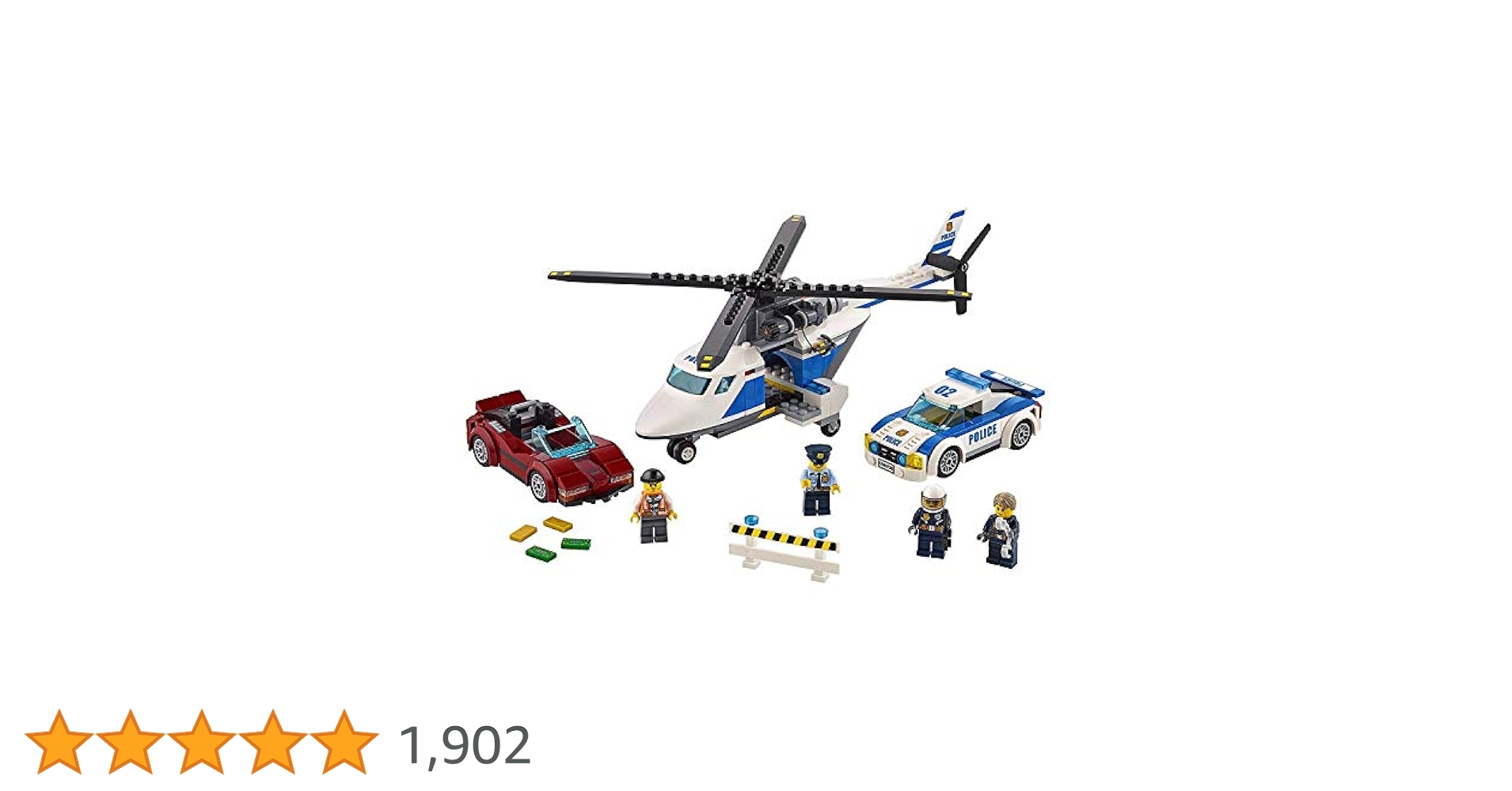 LEGO City Police High-Speed Chase 60138 Building Toy with