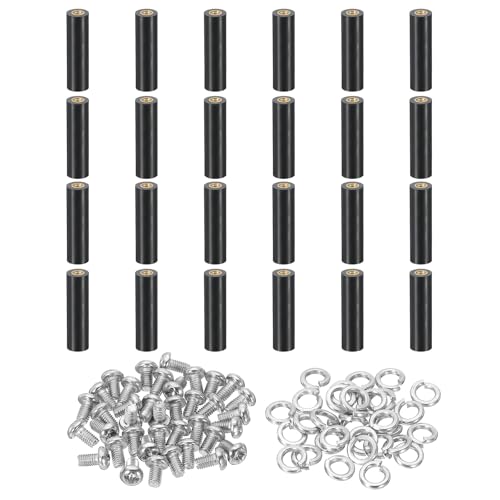 PATIKIL M3x30mm PCB サポートスペーサー 24 セット 30mm/1.18" サポート高 PCB スタンドオフ 絶縁基板 スタンドカラム フラットヘッド プラスチックサポート PCB PC ボード スタイル 1