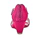 PIZZ ANNU Women's Diana Low Wedge Sandals Sparkly Rhinestone Open Toe Fashion Dress Shoes for Woman Lady in Bridal Dance Evening, Hot Pink 6