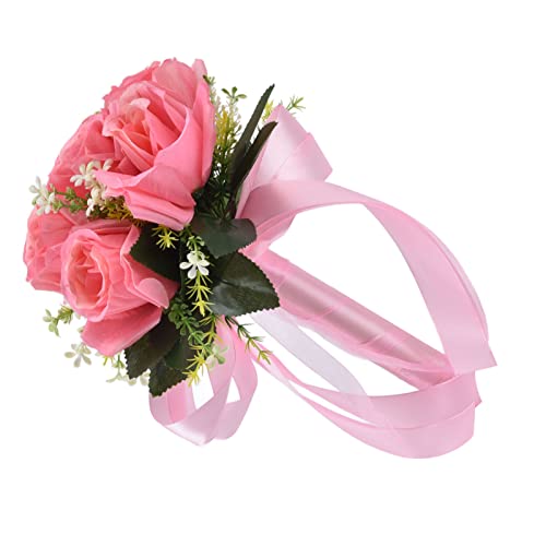 Entatial Ramo de Novia Artificial, Detalles exquisitos Dama de Honor de Boda Fotografía de Boda Ramo de Dama de Honor para Novia