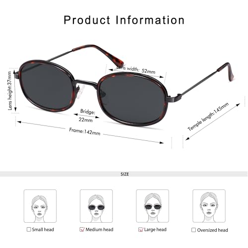 Retro Oval Sunglasses for Women Men Trendy Large Round Y2k Sunnies AP3681