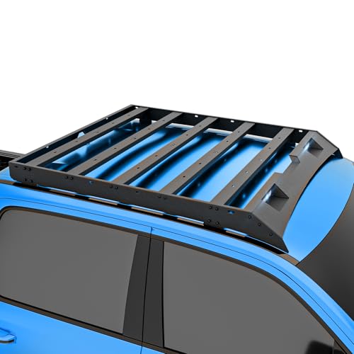 EYOUHZ for Ram 1500 Roof Rack Truck Cargo Basket with 2 LED Lights Compatible with 2009-2018 Dodge Ram 1500 & 2019 2020 Ram 1500 Classic Crew/Quad Cab, Top Cargo Carrier Rooftop Luggage Storage Holder