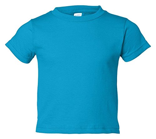 Rabbit Skins Infant Comfort Ribbed Crewneck Jersey T-Shirt, Turquoise, 6 Months