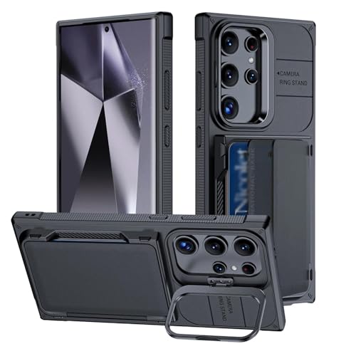 Étui pour Galaxy S24+ rigide militaire antichoc noir avec coque métal 2 en 1