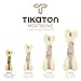Tikaton Dog Chew Toys for Aggressive Chewers, Peanut Butter Flavor Durable Dog Teething Chew Toys Bones for Large/Medium/Small Puppies