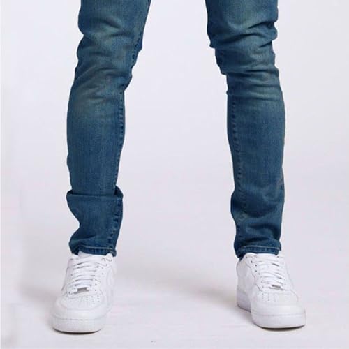 Men ‘s Classic Overalls Jeans Stretch Retro Denim Pants Straight Casual Slim Fit Denim Trousers with Pockets3