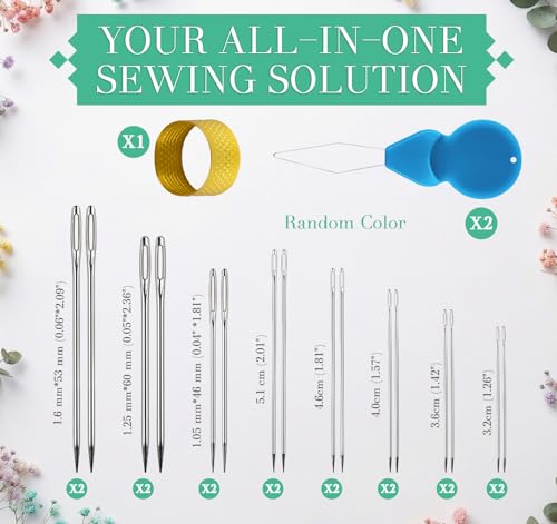 Hilos para máquina de coser 36 colores con agujas miniatura 6