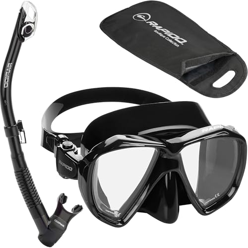 Rapido Otimo Two Lens Mask and Snorkel Combo