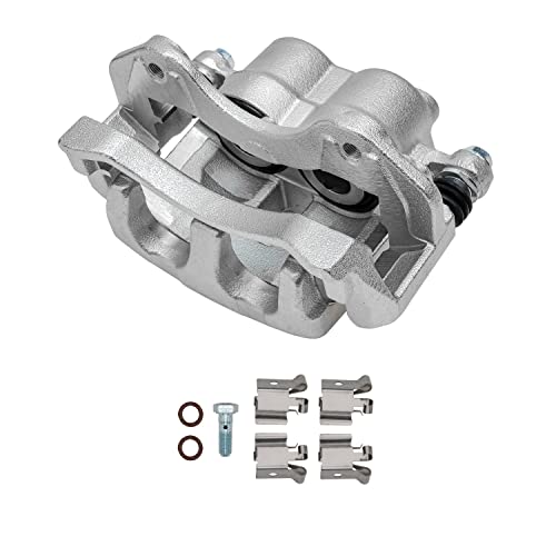 Image of Detroit Axle - Front Driver Side Brake Caliper Ceramic Brake Pads Replacement for 1999-2004 Jeep Grand Cherokee - 3pc Set