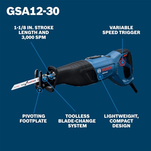 BOSCH GSA12-30 Corded Reciprocating Saw