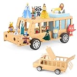 RZYLKA for Tonies Box Shelf Storage Car with 35Pcs Adhesive Metal Plate, Magnetic Floating Shelves for Toniebox Tonies Characters for Children Room, Display Collection 20~30 Characters