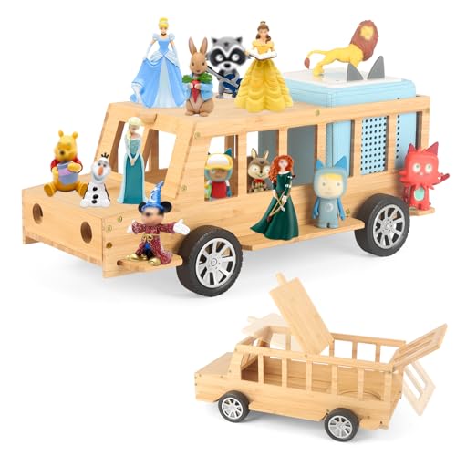 Image of Bus for TonieBox 1 /2Shelf Storage Holder for Tonies Figures, Car Organizer for Tony Box Display for 35 Tonie Characters(with 35Pcs DIY Magnetic Adhesive Metal Plate) for Children