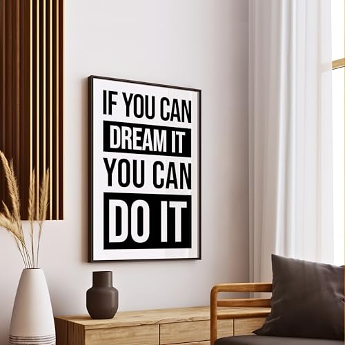 Image of COLOSSAL ART HOUSE Just Try Motivational Wall Frames for Living Room, Dining & Bedroom Wall Decoration - (13x17 Inch, Quote Frame) (DO IT)