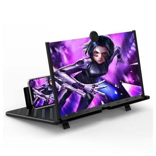 20" Screen Magnifier for Cell Phone,Fanlory 3D HD Magnifying Projector Screen Enlarger for Movies, Videos and Gaming, Foldable Phone Stand with Screen Amplifier,Compatible with All Smartphones