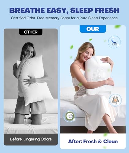 Sleep Doctor Approved Cervical Neck Pillow for Sleeping, Ergonomic Contour Side Sleeper Pillows for Adults, Cooling Orthopedic Pillow for Pain Relief Support, Memory Foam Pillows Back Stomach Sleepers