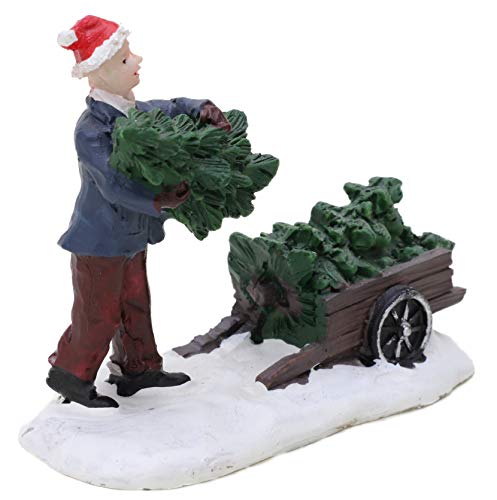 Toyland® Mini Resin Christmas Collectible Ornament - Village Scene Accessories - Xmas Figures (Tree Worker 3.5 x 2.5 Inch) - Image 3