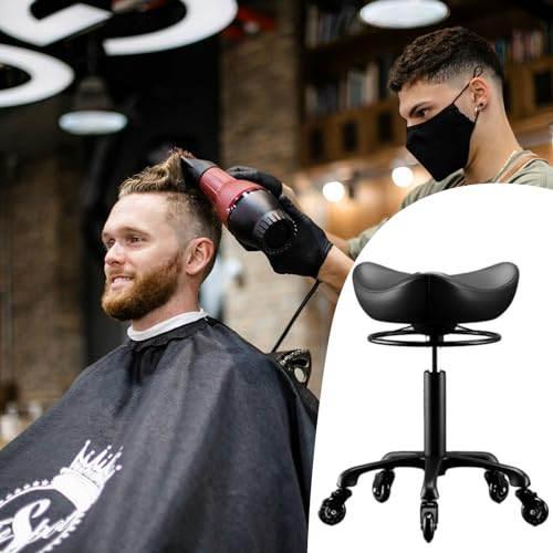 Chaise de coiffeur confortable robuste 58741 avec roulettes