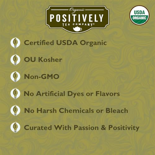 Image of Organic Positively Tea Company, Yerba Mate Tea Bags (Unsmoked), 20 Count