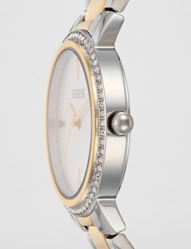 Image of Guess Round 34mm Silver Dial Analog Women Watch - U1405L2M
