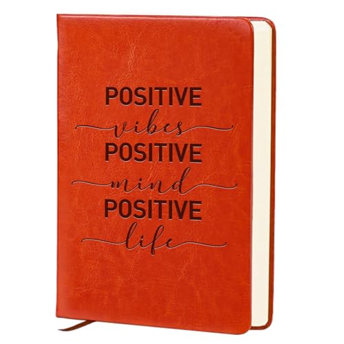 QDWXDEL Funny Office Gift,A5 Hardcover Leather Journal for Women, Employee Appreciation Gifts Journal Notebook for Work,Office Decorations for Work (Positive)