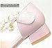 GOJERP Toddler Flower Girls Dress Shoes Wedding Party School Glitter Low Heel Mary Jane Princess Pumps Sandals for Little Kids (Pink, Numeric_11)