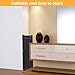 3 Tier Foldable Storage Shelf with Wheels, Heavy Duty Collapsible Metal Shelf Rack Folding Bookshelf, No Assembly Rolling Cart for Kitchen, Pantry, Closet, Office, Bathroom, Garage Organizer, Black