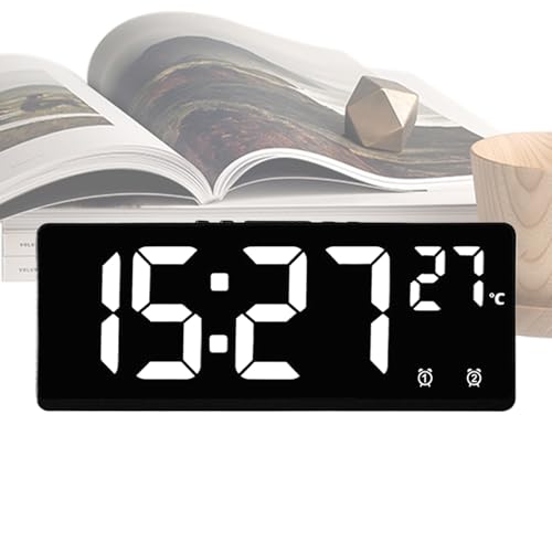 Réveil numérique à commande vocale compact pour table de chevet et bureau - 8