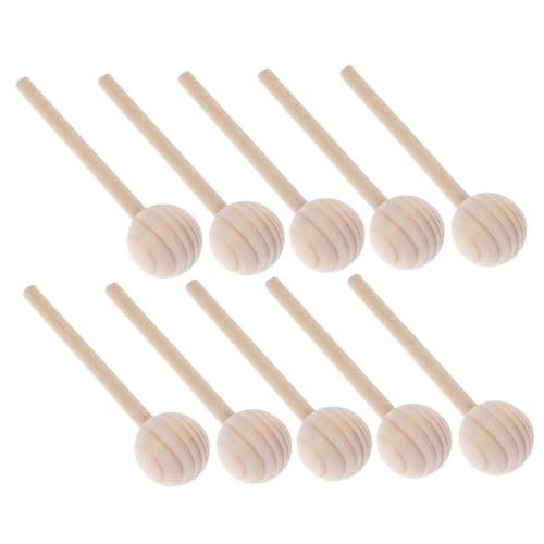 Veemoon 10Pcs Multi Use Wood Bead Sticks Pine DIY Craft Sticks for Home Decor Easy to Use for All Skill Levels for Creative Projects and Unique Ornaments