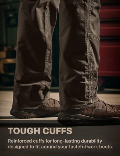 Image of CQR Men's Quick Dry Work Pants, Water Resistant Outdoor Tactical Pants, Lightweight Stretch Cargo Hiking Pants