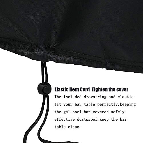 Pomer Patio Cooler Bar Table Cover For Keter 7.5-Gal Cool Bar Table, Outdoor Round Side End Table Cover Waterproof Beer Cooler Table Cover - 21" D X 23" H #TOP3