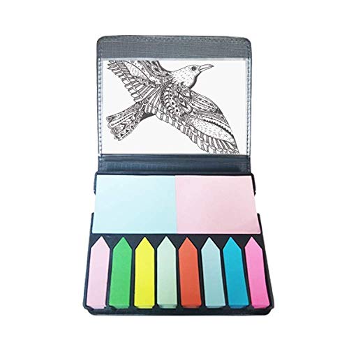 Peinture d'oiseau volant marque-page onglet adhésif couleur pour indexation et classement papier