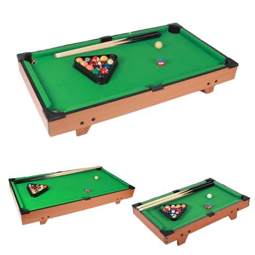 Pool Billardtisch, Billardtisch Kinder, Billardtisch mit grüner Filzbeschichtung, Billardtisch-Set, Billardtisch für Kinder mit Zubehör, Tragbarer Stressabbau Tisch